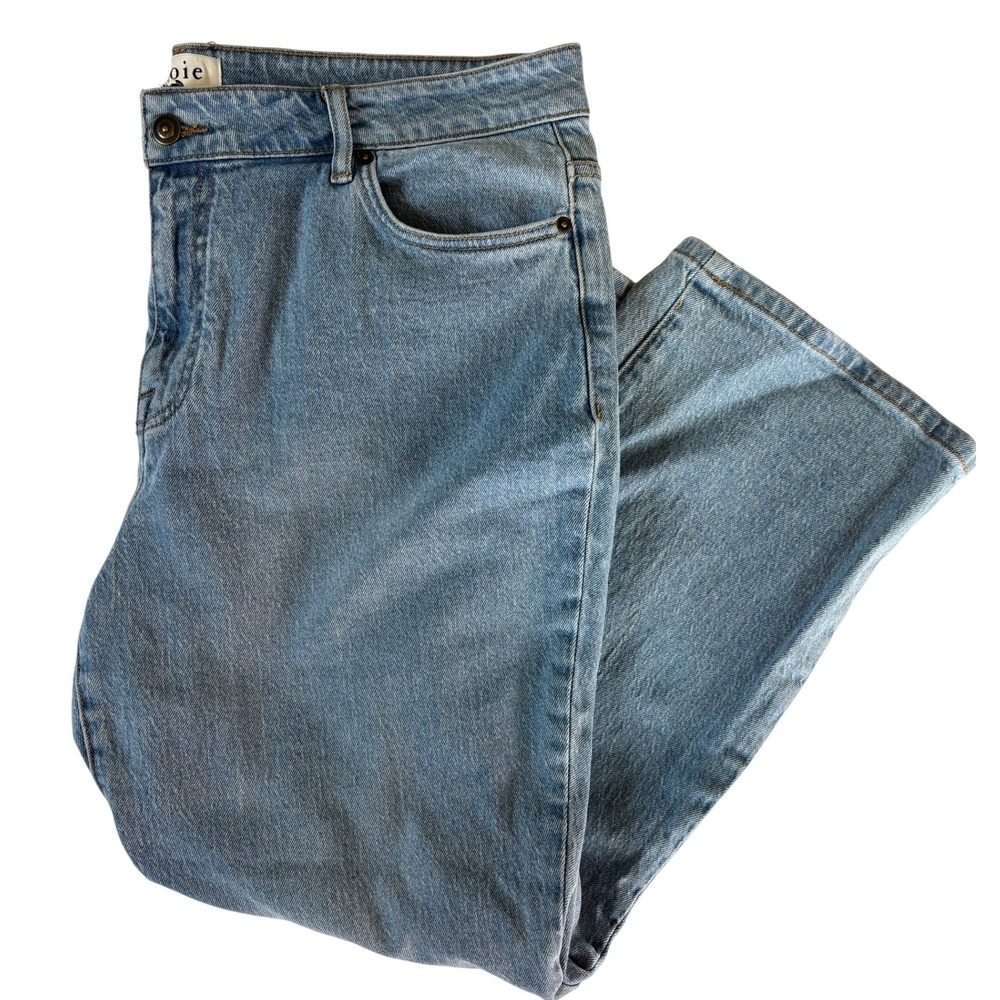 Joie Sylvie Straight Ankle Jeans Blue Medium Wash Stretch Denim Size 14W - Picture 3 of 15